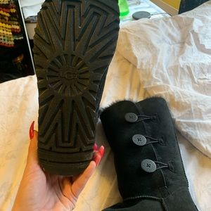 TALL BLACK UGGS *brand new* W/ BUTTON CLOSURE